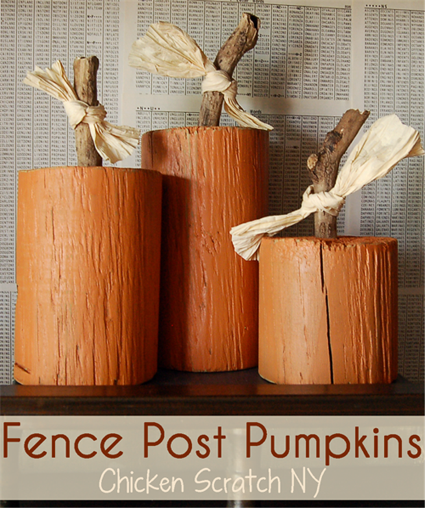 Fence-Post-Pumpkins