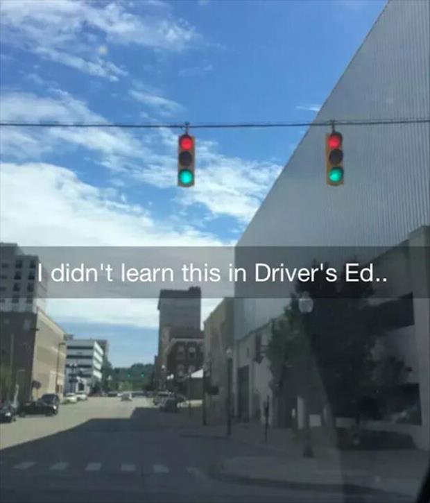 I didn't learn this in traffic safety