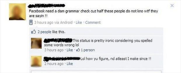 a facebook needs spell check