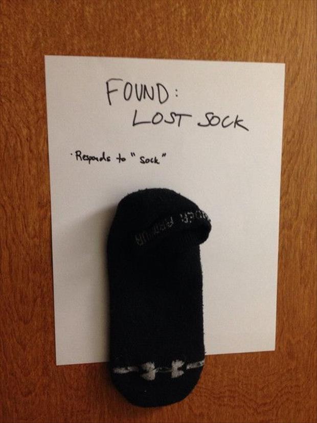 a found sock