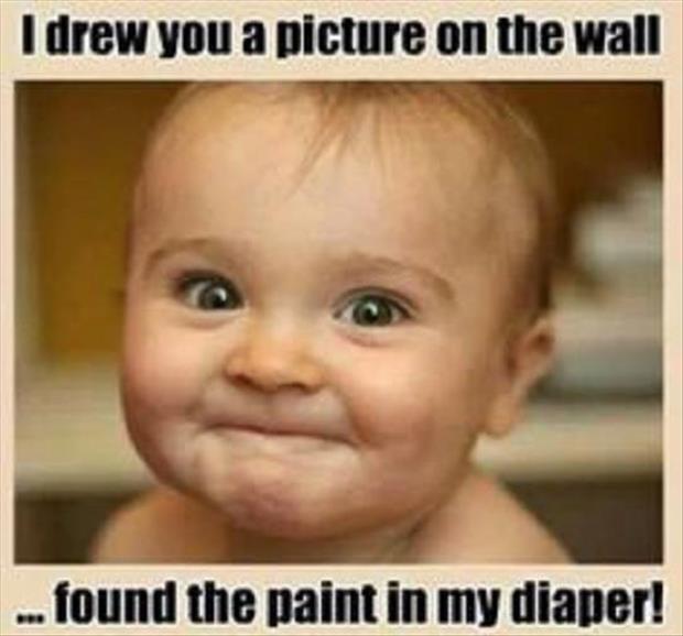 a painted diaper