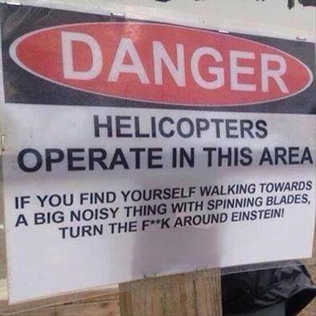 funny danger signs