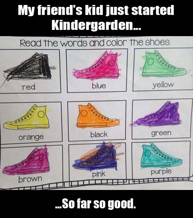 just started kindergarden