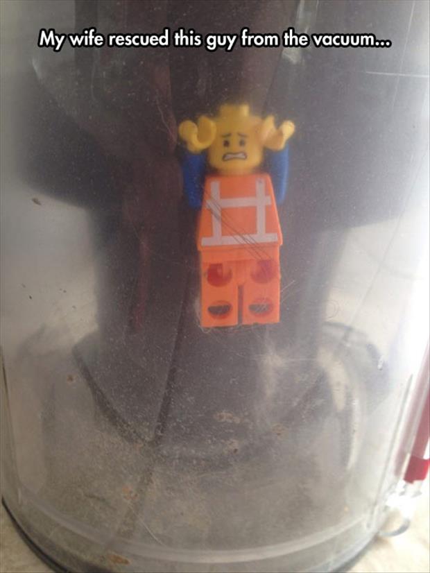 lego man in the vacuum