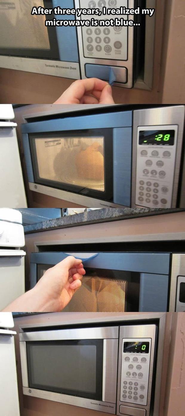 my microwave is not blue