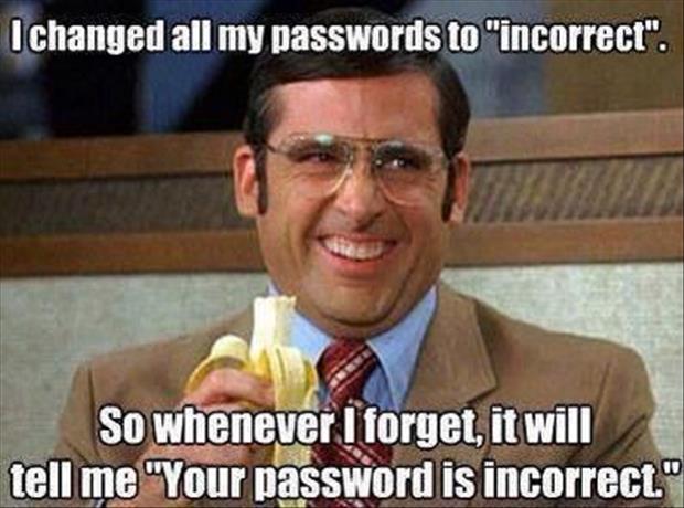 my password is incorrect