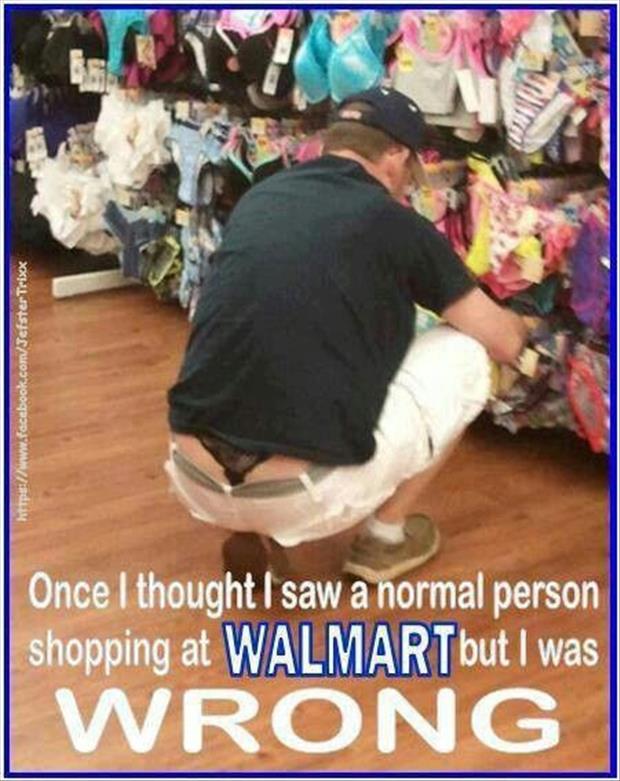 normal person shopping at wal mart