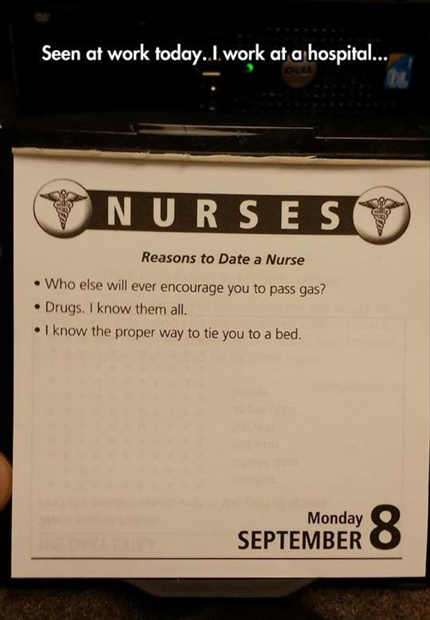 reasons to date a nurse