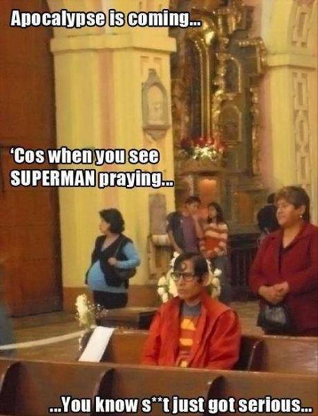 superman praying