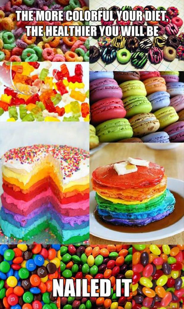 the more colorful your diet the healthier it will be