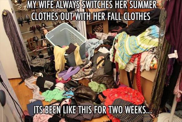 wife switches clothes