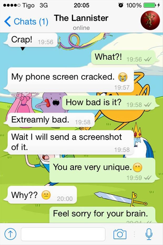 cracked screen