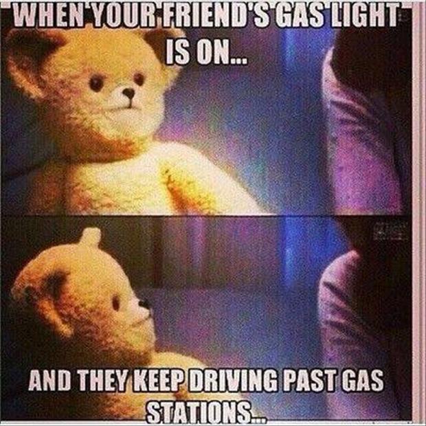 gas light is on