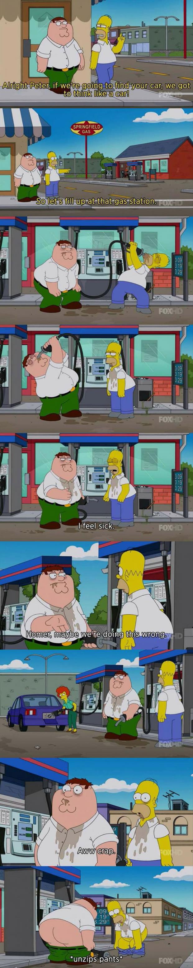 homer simpson and the family guy