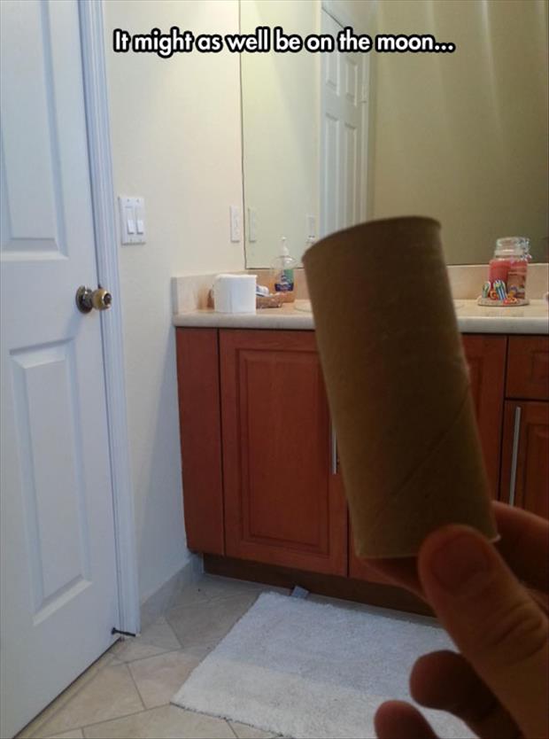 out of toilet paper