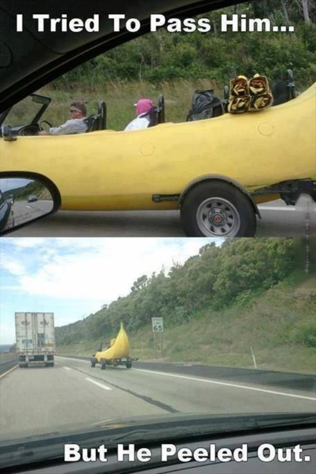 the banana car