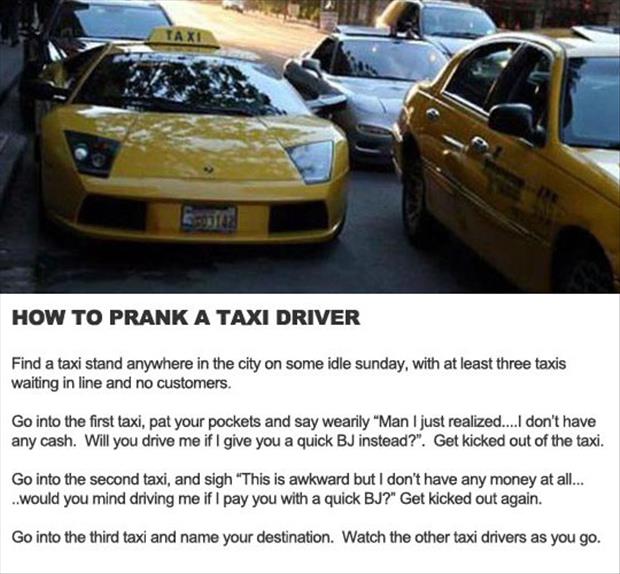 the taxi prank