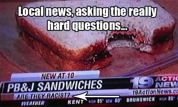 a local news asking the tough questions