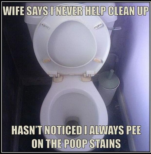 pee on the poop stains