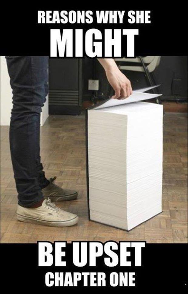 reasons why she might be upset chapter one