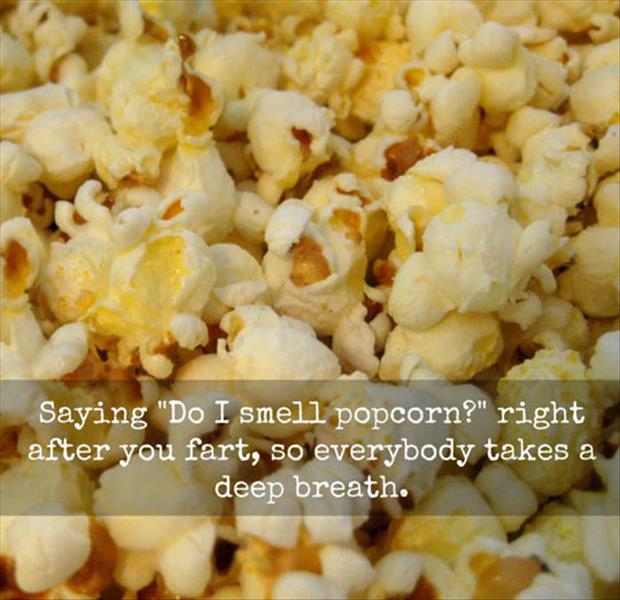 smell popcorn