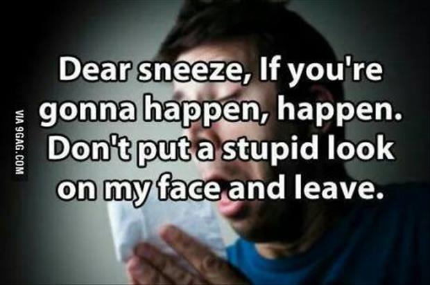 sneezing