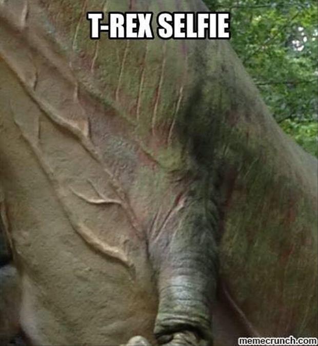 t rex selfie