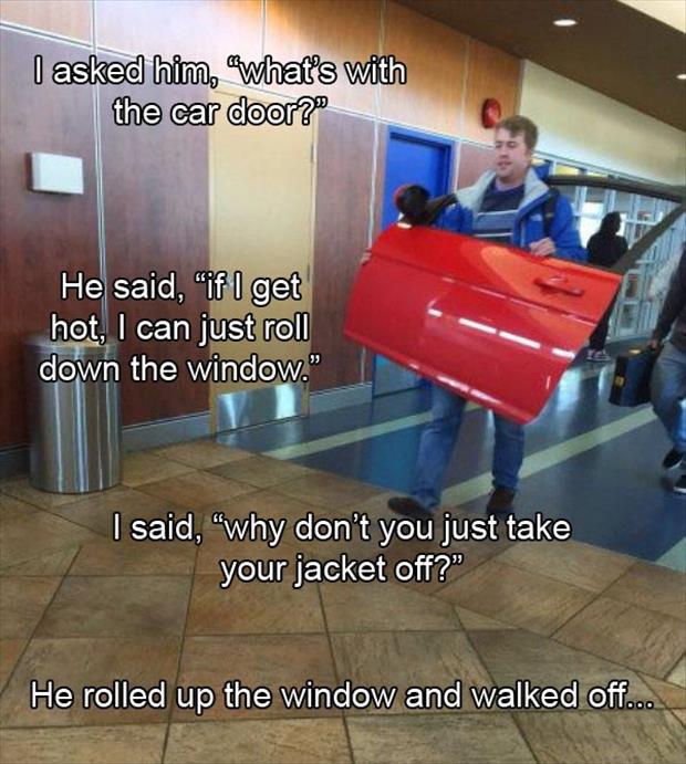 the car door