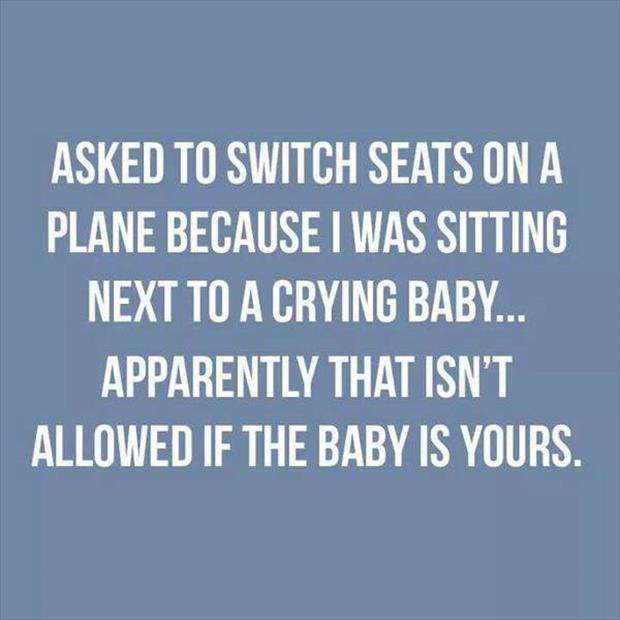 funny baby on airplane