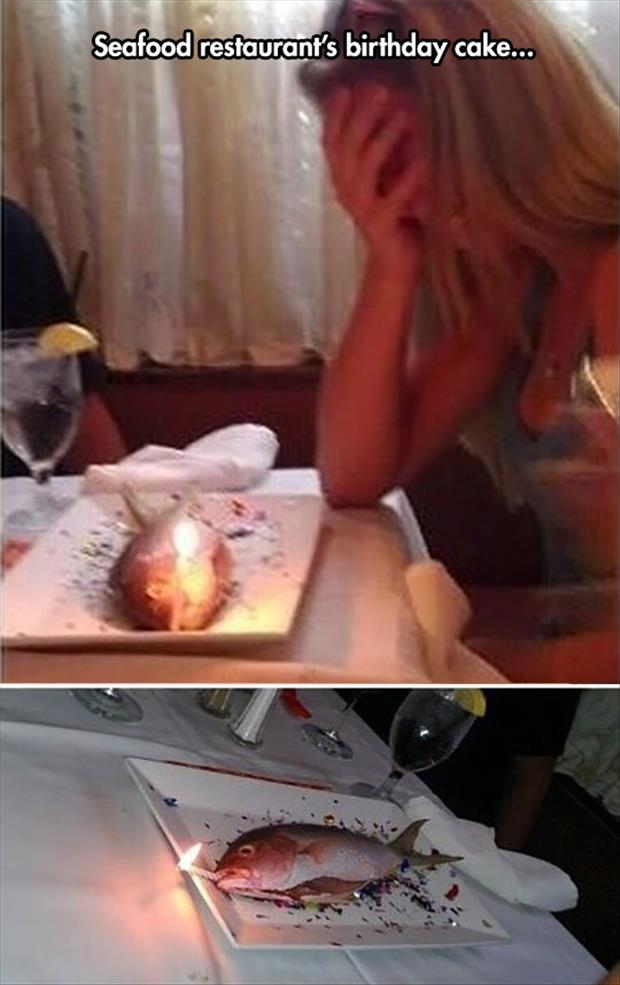 funny birthday at a restraunt