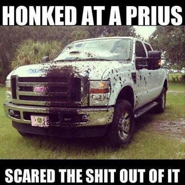 honked at a prious