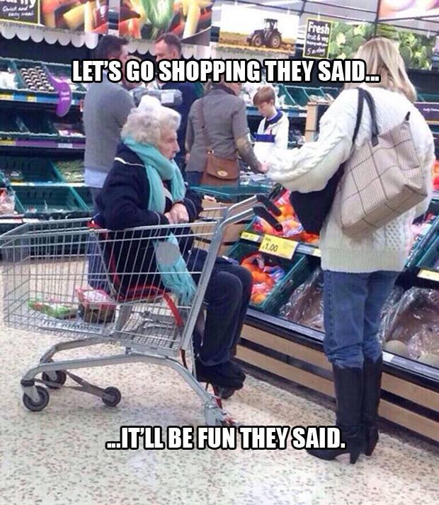 let's take grandma shopping
