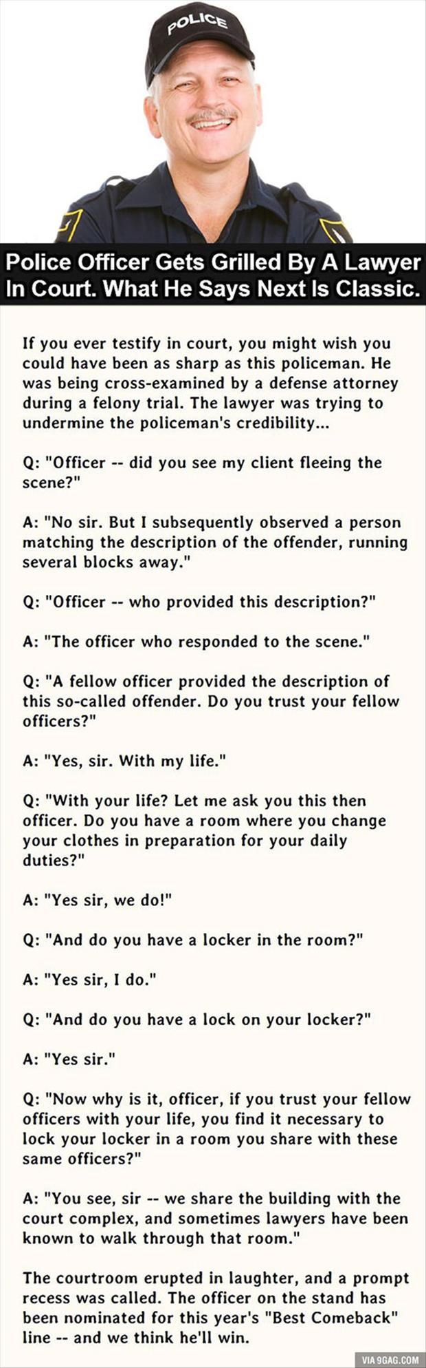 z funny police officers comeback