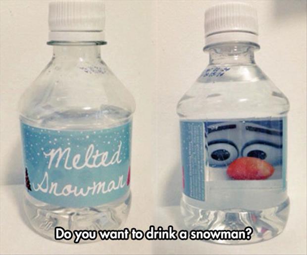 do you want to drink a snowman