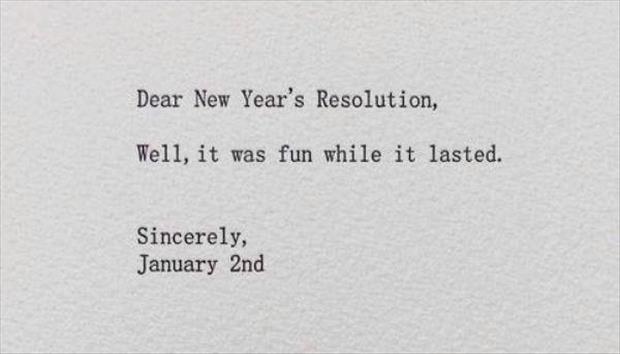end of new years resolutions