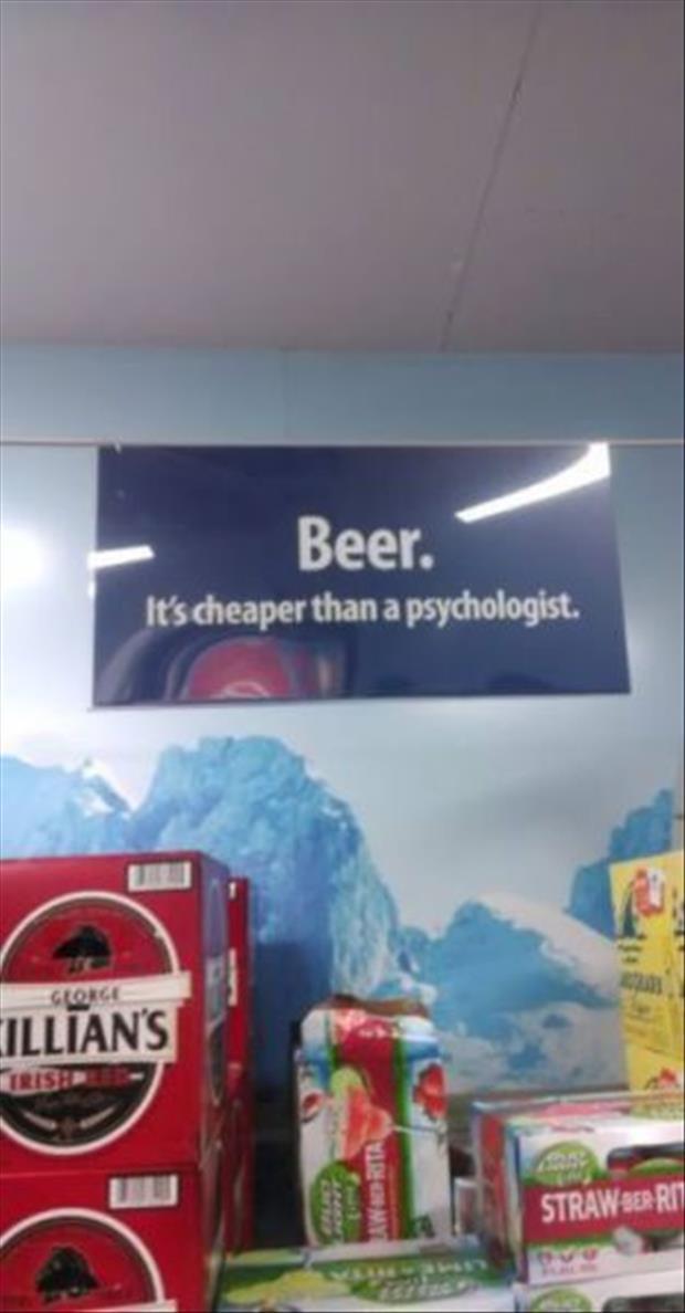 funny beer sign