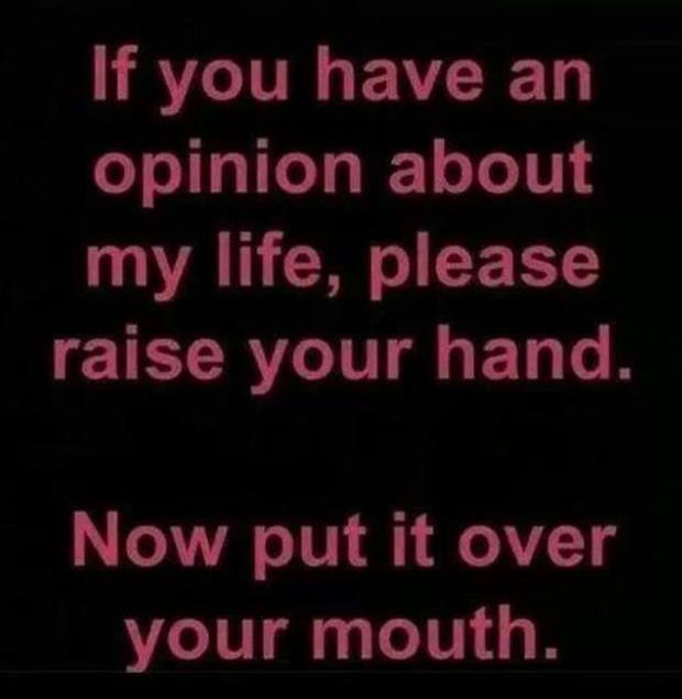 if you have an opinion