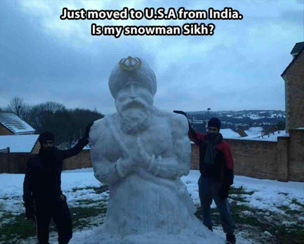 my Indian snowman