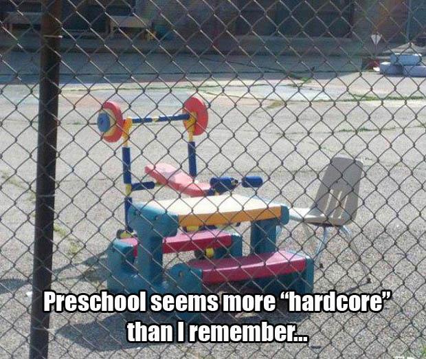 preschool is more hardcore than I remember it