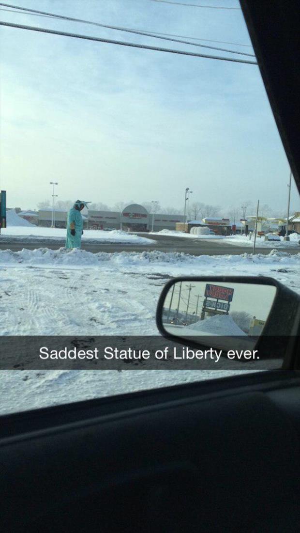 sad statue of liberty