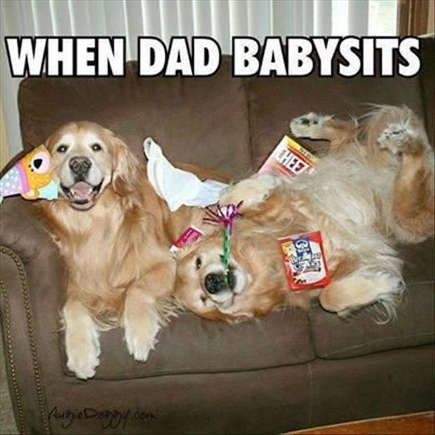 when dad babysits