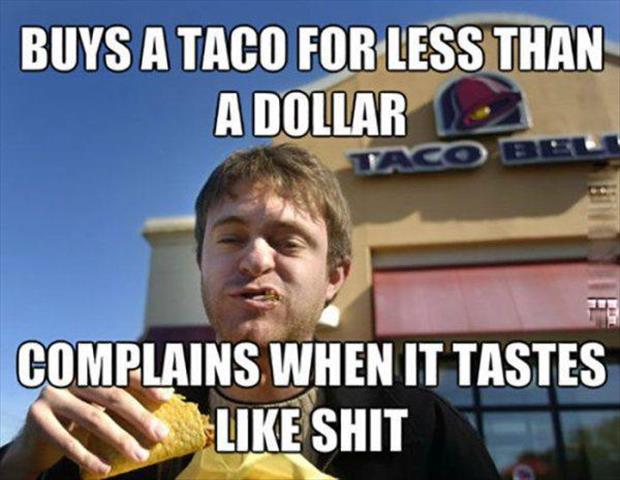 buying a taco at taco bell