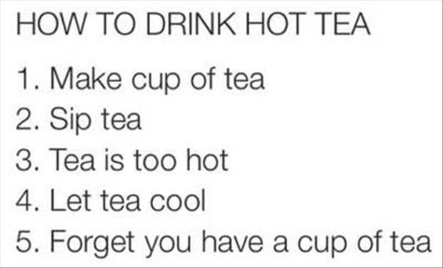 how to drink hot tea