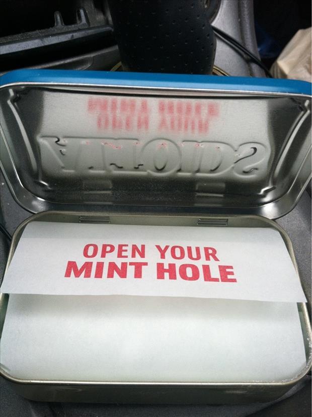 open your mint hole