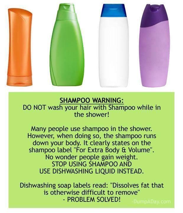 shampoo warning