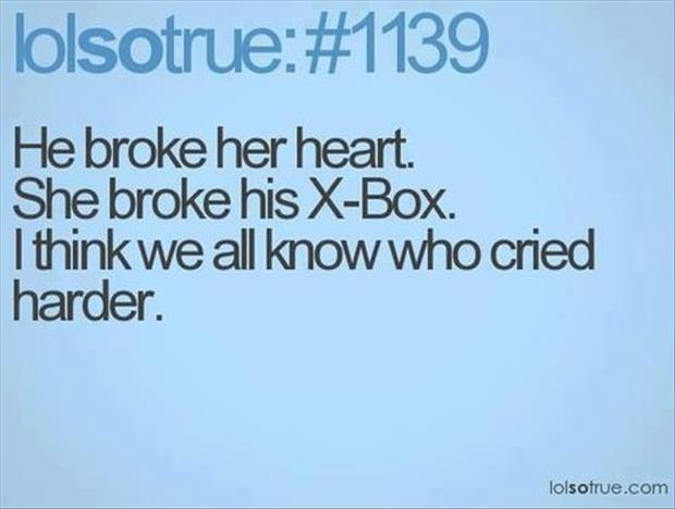 she broke his x box
