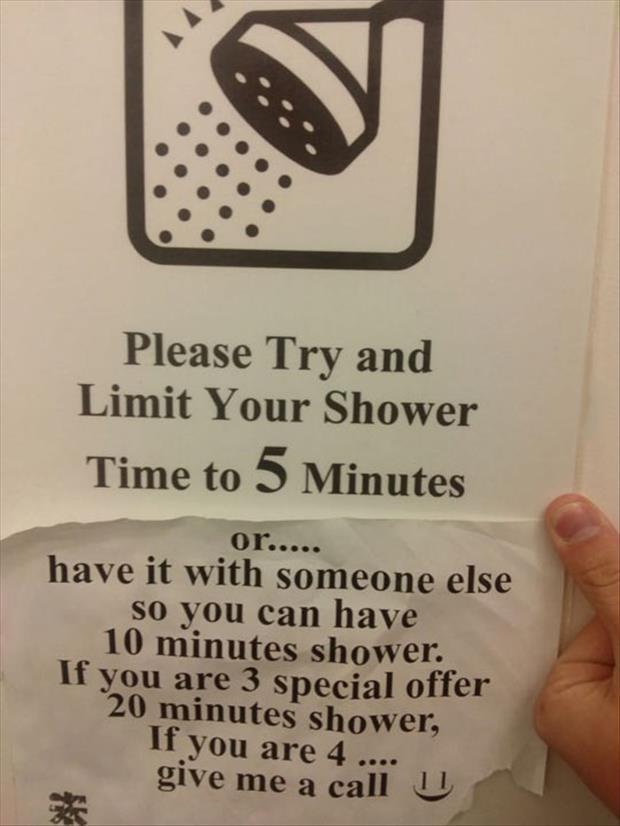 shower instructions