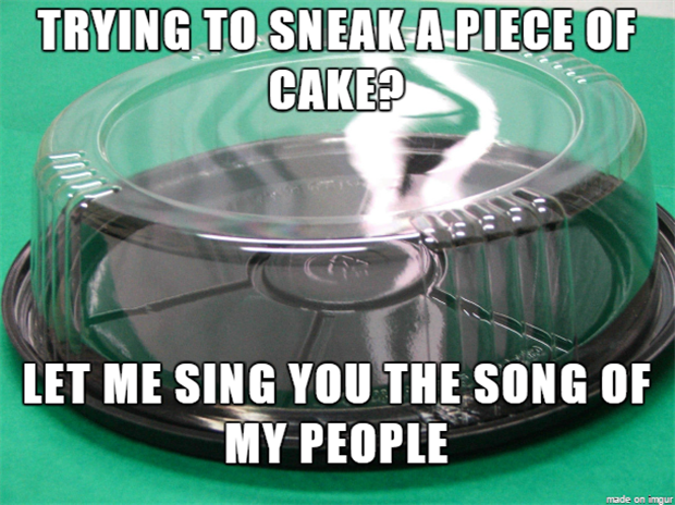 sneak a piece of cake