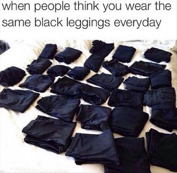 wearing black leggins everyday