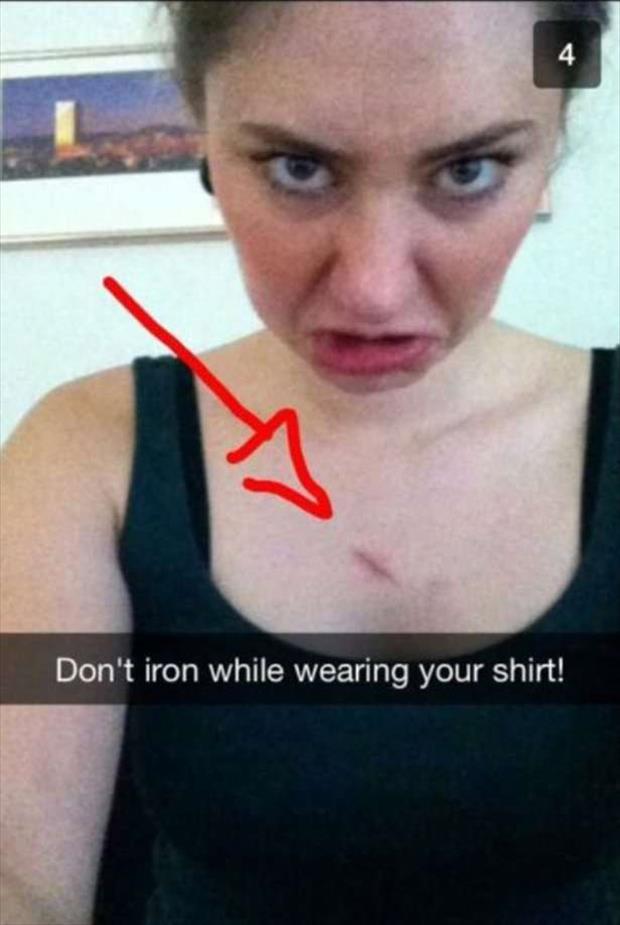 why you shouldn't iron your clothes while wearing them